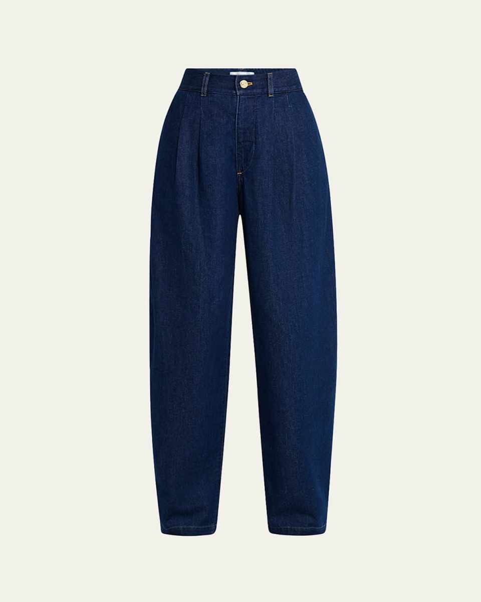Trapunto Denim Trousers